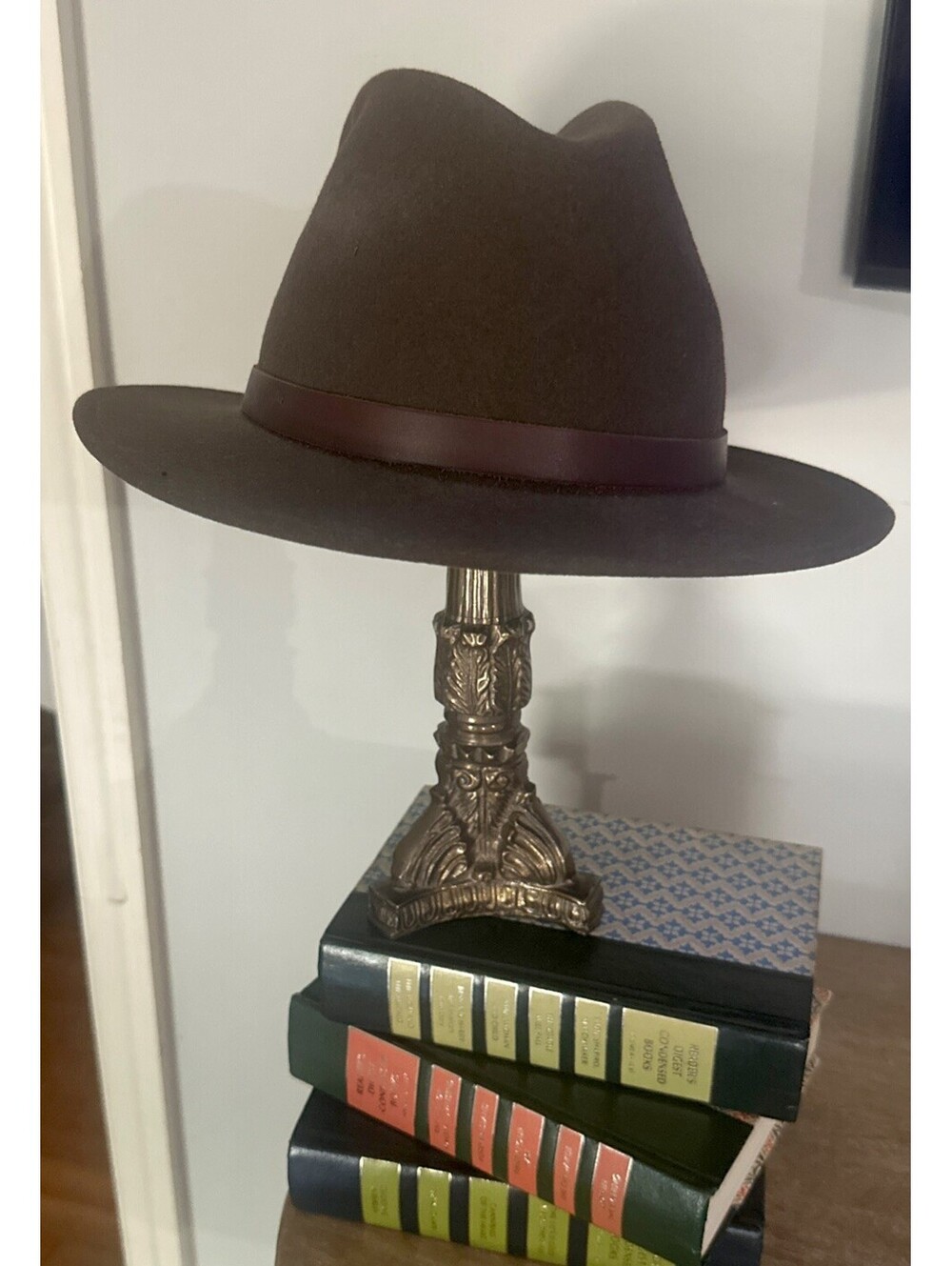 Country Gentleman Lite Felt Safari 100% Wool Hat Fedora Brown Size Large